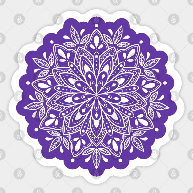 Bohemian Mandala Pattern by Lorna Laine Sticker by Lorna Laine